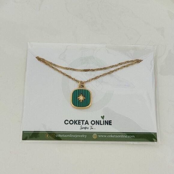 Stainless Steel Necklace Womnes 18K Gold Plat - Picture 4 of 6